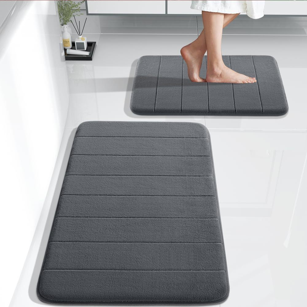 Toilet Bath Mat Set (Dark Grey)
