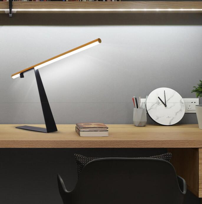 Minimalist Contemporary Tall Geometric Desk Light Study Lamp