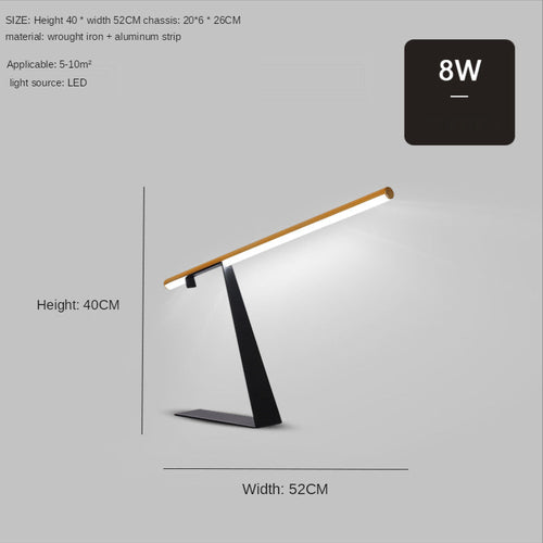 Minimalist Contemporary Tall Geometric Desk Light Study Lamp