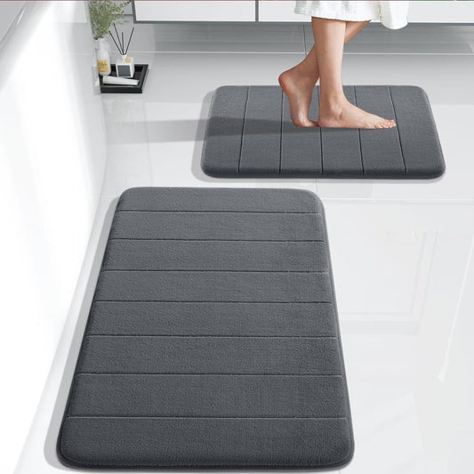 Toilet Bath Mat Set (Dark Grey)