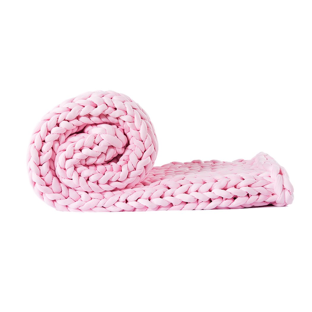 DreamZ Knitted Weighted Blanket Chunky Bulky Knit Throw Blanket 6.5KG
